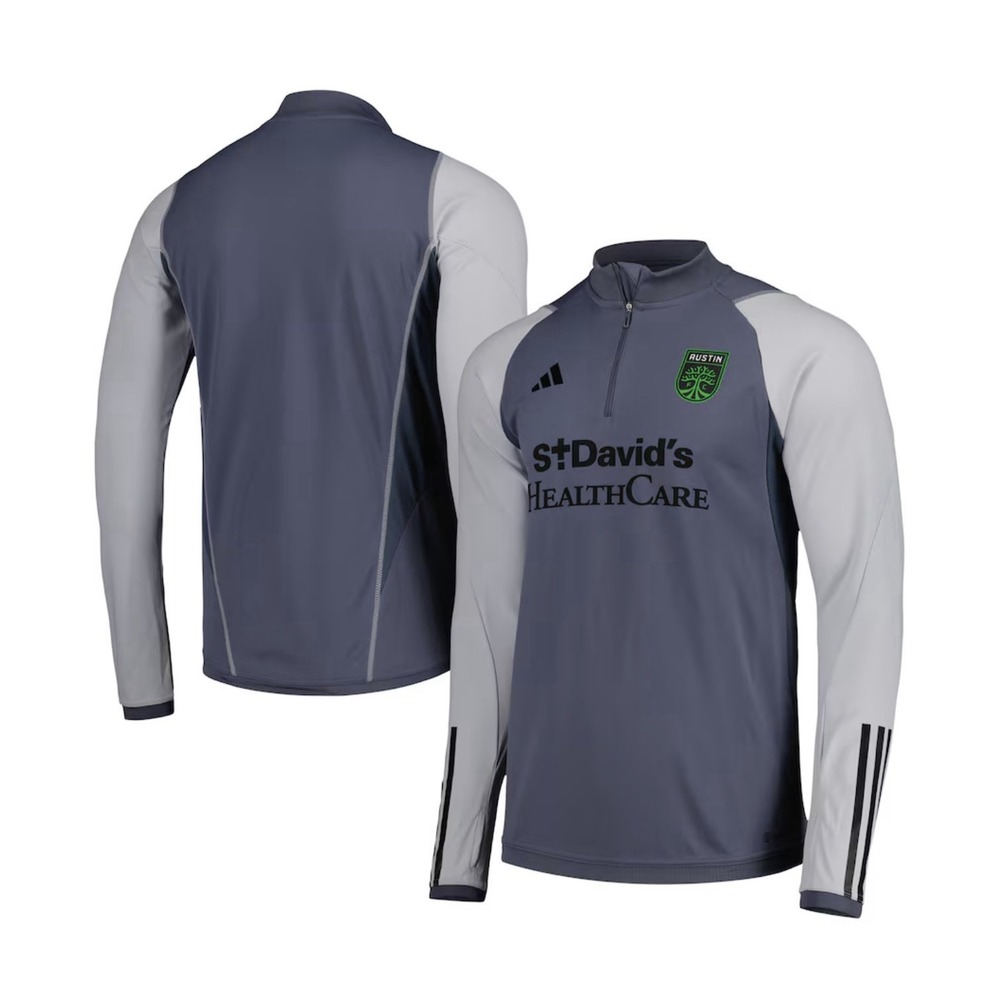 Austin FC adidas On-Field AEROREADY Quarter-Zip Training Top Gray Sz 2XL NWT